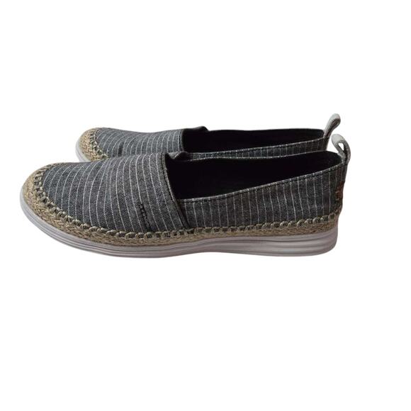 Cole Haan canvas Espadrille‎ slip on women's shoes size 8 blue white stripes - Picture 6 of 8